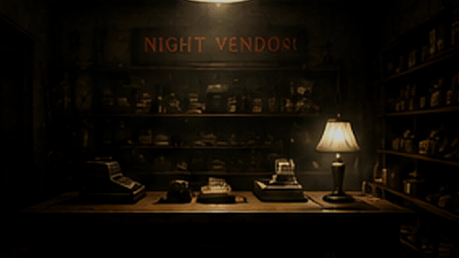 The Night Vendor counter after closing